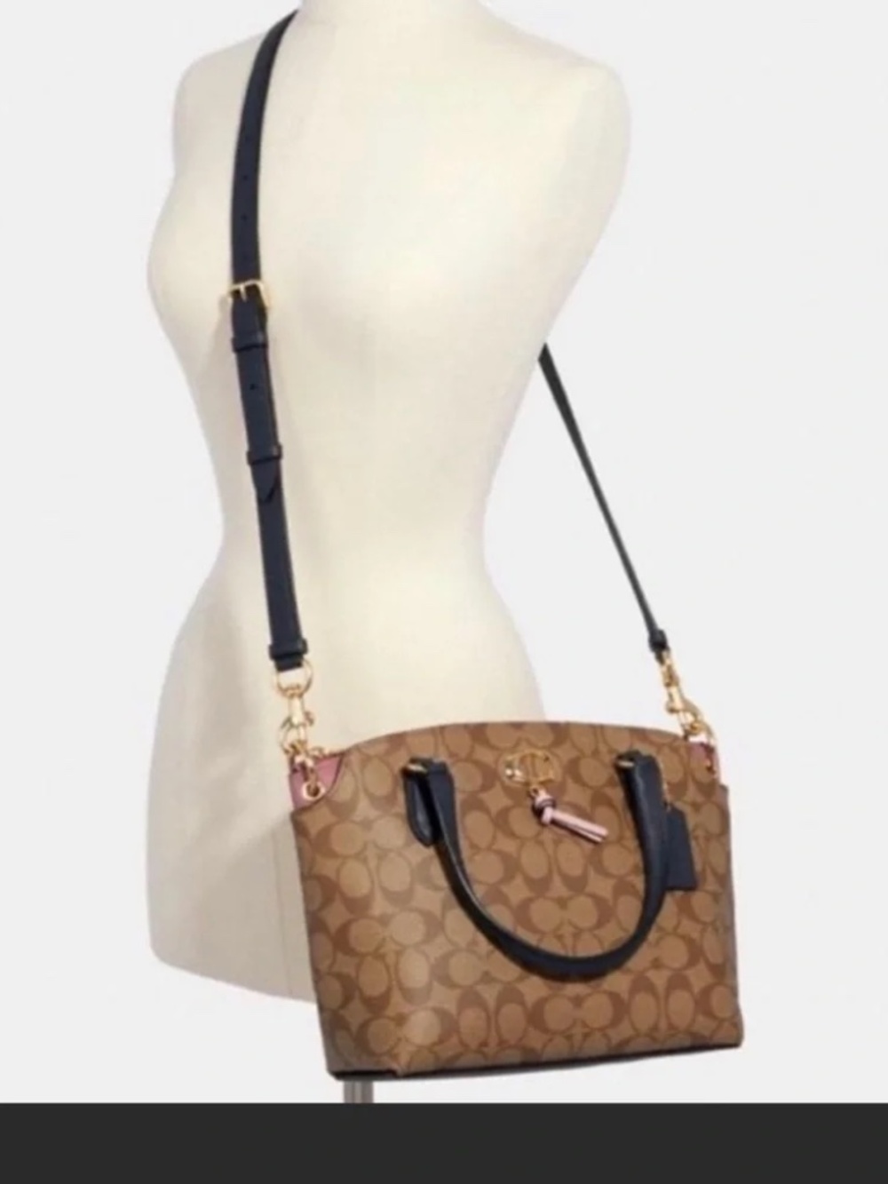 Coach Remi Satchel In Signature Canvas Im/Khaki/ Midnight Multi